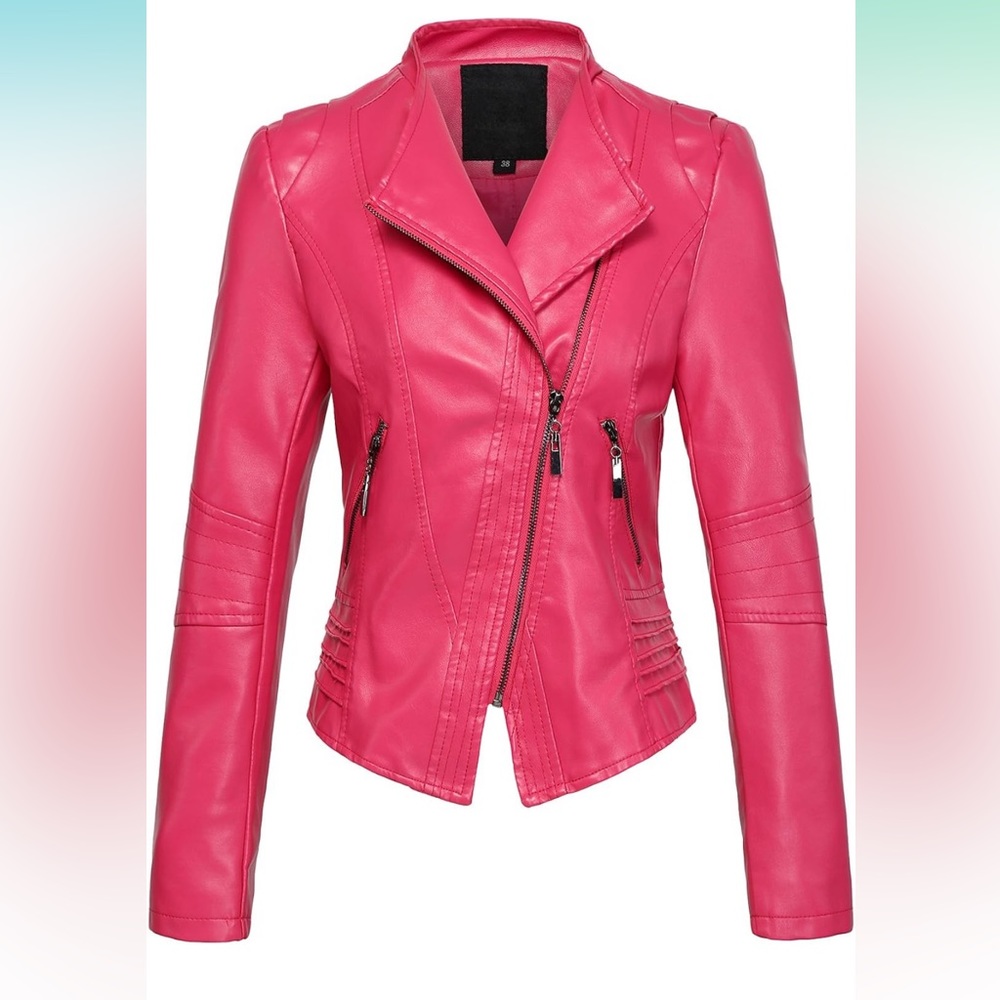 Pink Leather Jacket